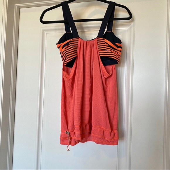 Coral Lululemon Workout Tank w/Built-In Bra - Picture 3 of 7